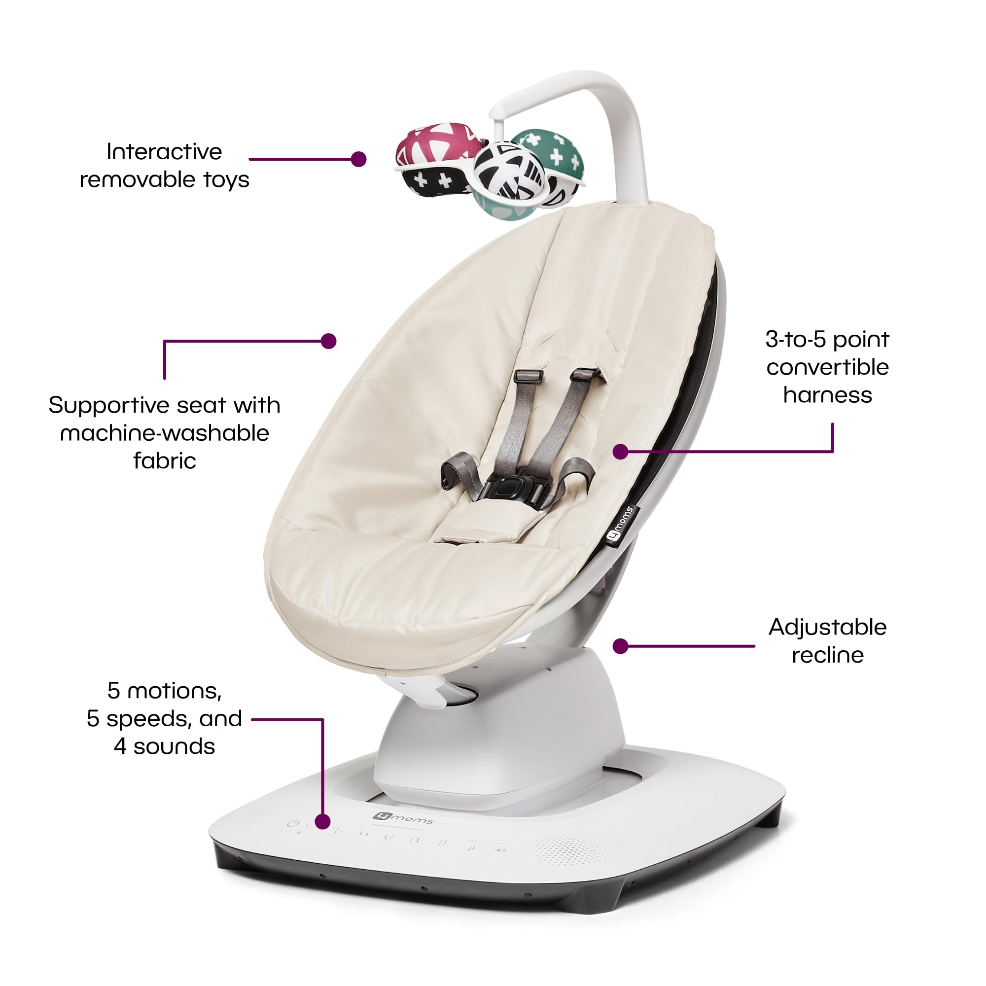 Amazon.co.jp: 4moms MamaRoo マルチモーション ベビースイング